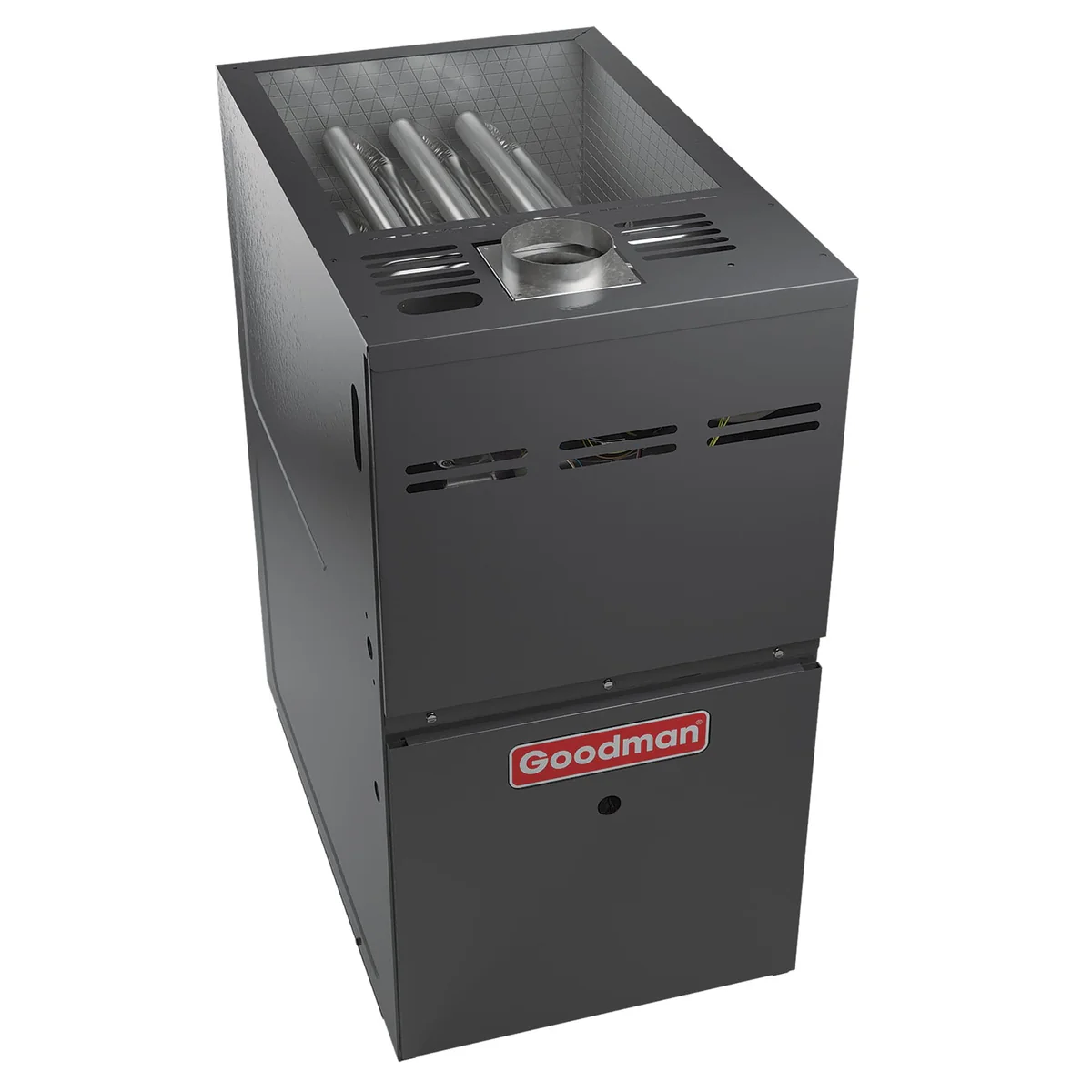 Horno de gas Goodman de flujo ascendente/horizontal con 80 % AFUE, serie GM9S80, de varias velocidades, EC