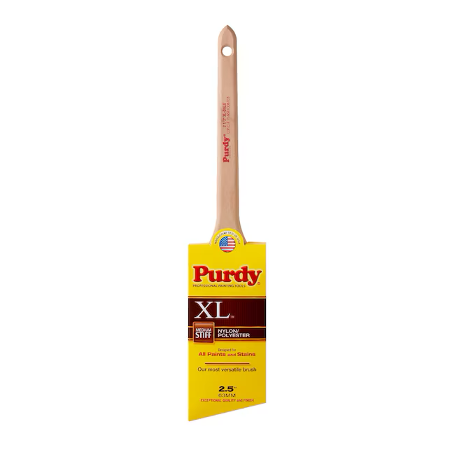 Purdy XL Dale Pincel de pintura en ángulo de mezcla de nailon y poliéster reutilizable de 2-1/2 pulgadas (cepillo recortado)