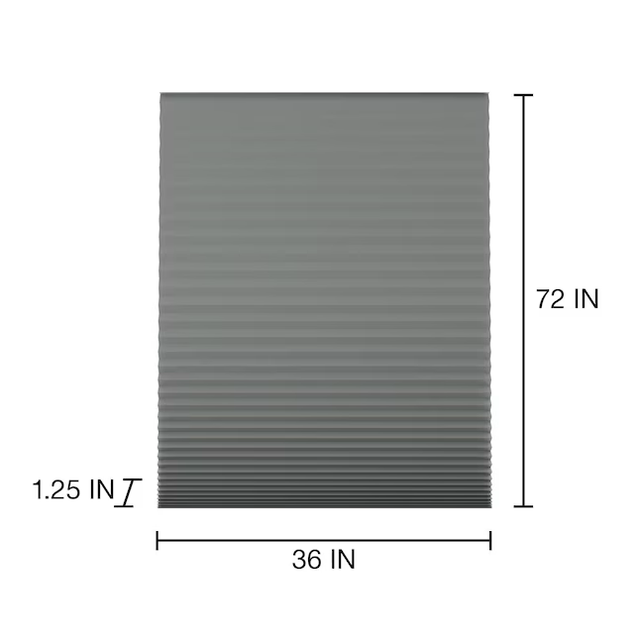 Project Source Pantalla temporal inalámbrica opaca gris de 72 x 36 pulgadas