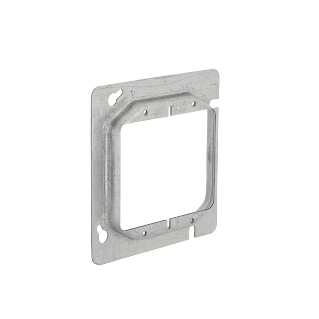 Hubbell 2 -Gang Square Gray Metal