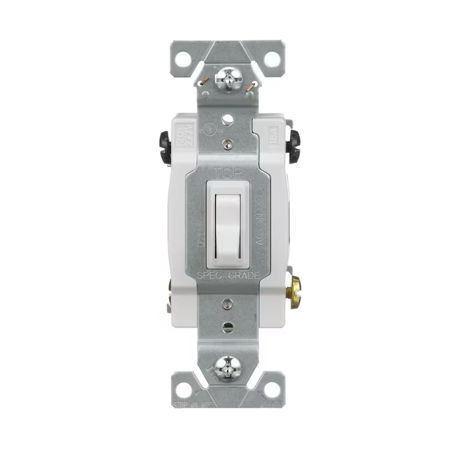 Eaton 15-Amp 4-Way Toggle Light Switch, White