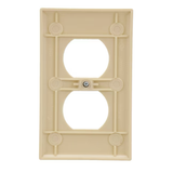 Eaton 1-Gang Standard Size Ivory Plastic Indoor Duplex Wall Plate