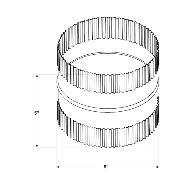 IMPERIAL 6-in Galvanized Steel Flexible Duct Connector