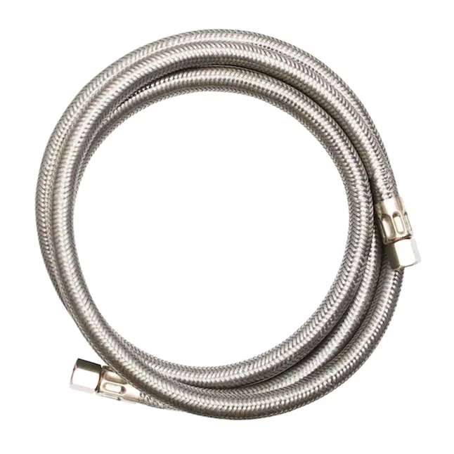 Eastman 20-ft 1/4-in Compression Inlet x 1/4-in Compression Outlet Stainless Steel Ice Maker Connector