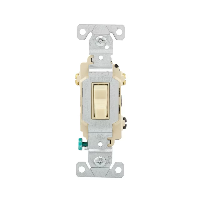 Eaton 20-Amp 3-Way Toggle Light Switch, Ivory