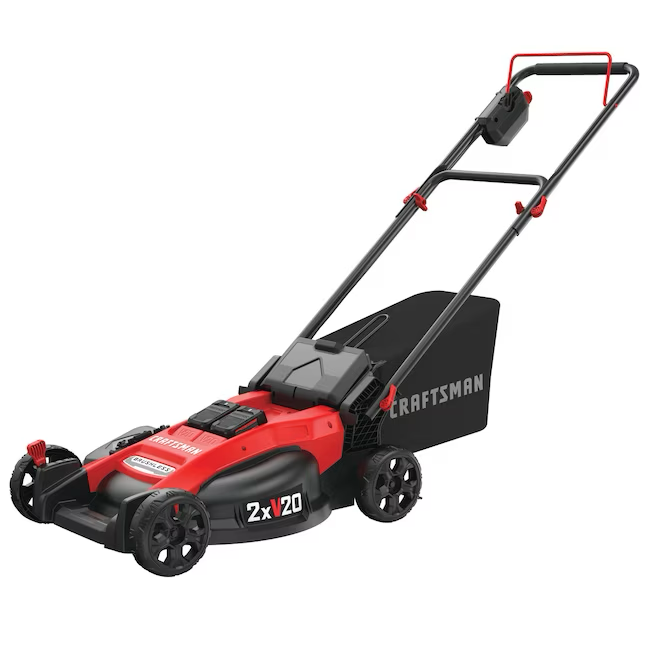 CRAFTSMAN V20 Cortacésped de empuje inalámbrico de 20 voltios máx., 20 pulgadas, 5 Ah (batería y cargador incluidos)