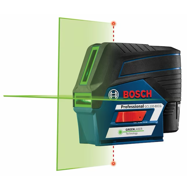 Bosch Green 165-ft Self-Leveling Indoor/Outdoor Cross-line Laser Level