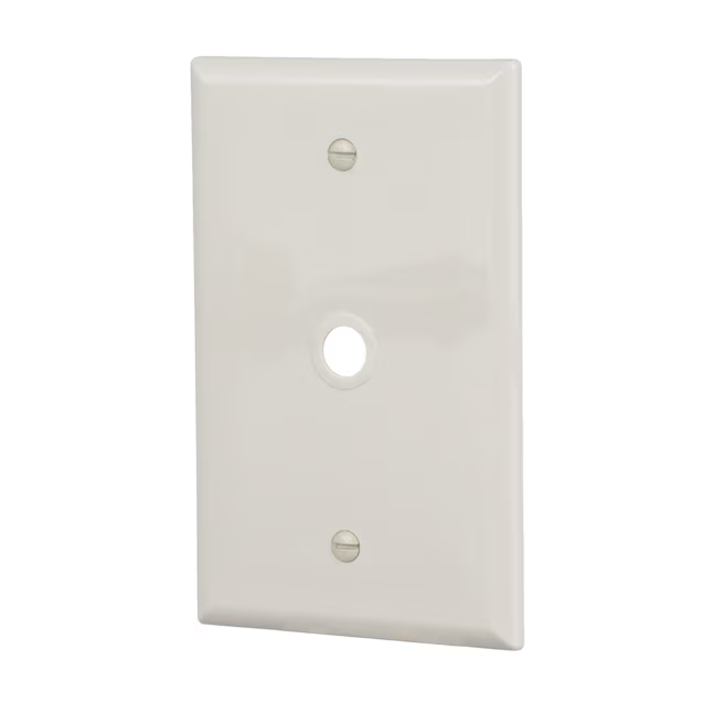 Eaton 1-Gang Midsize Light Almond Polycarbonate Indoor Wall Plate