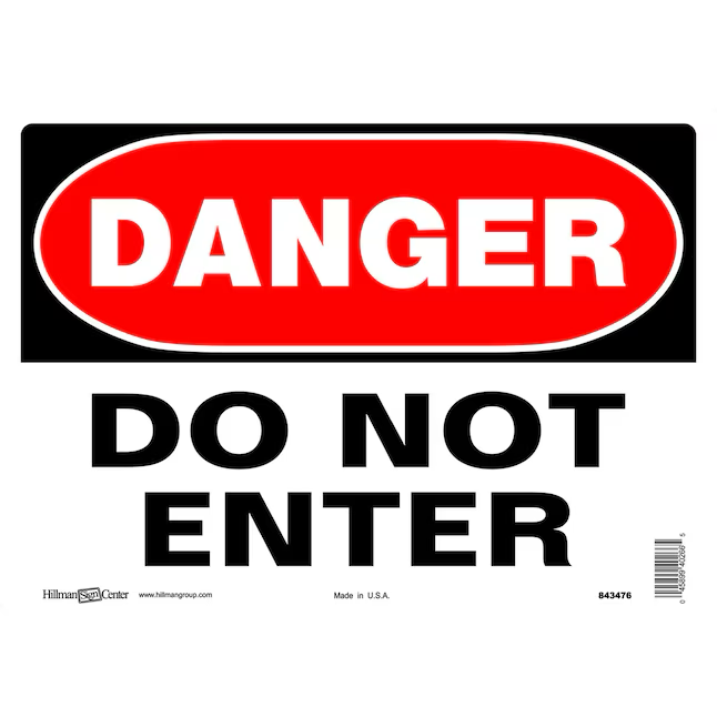 Hillman 10-in x 14-in Aluminum Do Not Enter Sign