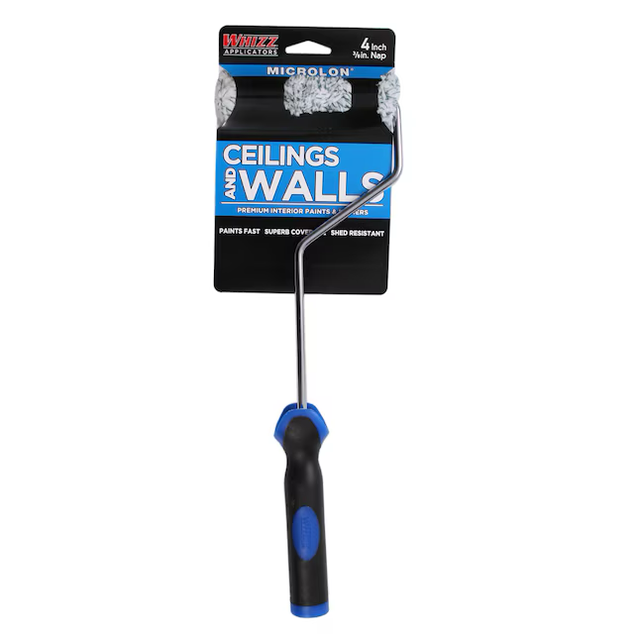 WHIZZ 4-in x 3/8-in Nap MICROLON Ceilings and Walls Synthetic Blend Mini Paint Roller