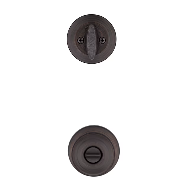 Kwikset Security Cove Venetian Bronze Smartkey Außen-Einzylinder-Riegel kombinierter Türknauf-Kombipack mit antimikrobieller Technologie