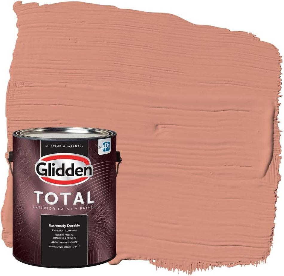 Pintura e imprimador para exteriores Glidden Total, semibrillante, naranja esencial