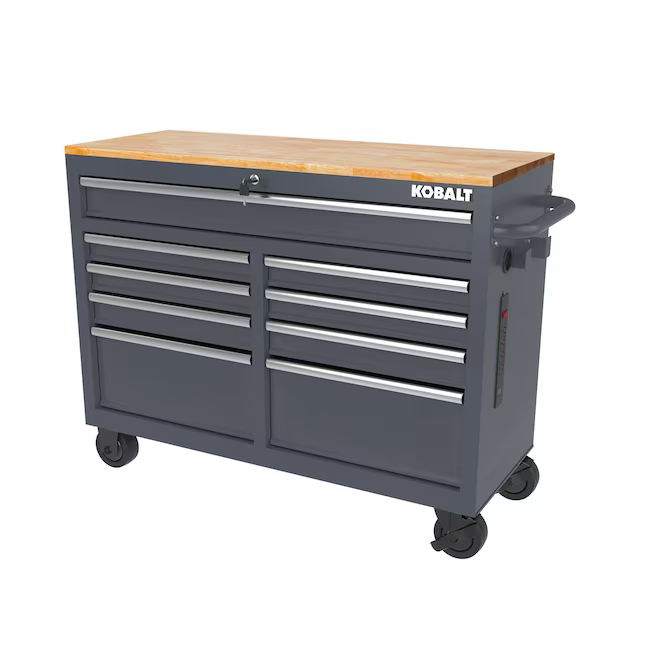 Kobalt 46.1-in L x 37.2-in H 9-Drawers Rolling Wood Work Bench