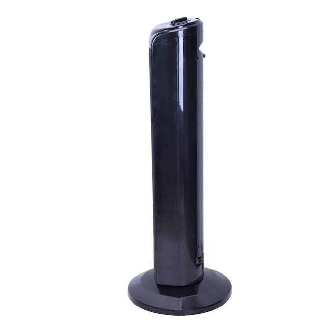 Utilitech Ventilador de torre oscilante de color negro/inyección de plástico para interiores de 28 pulgadas y 3 velocidades