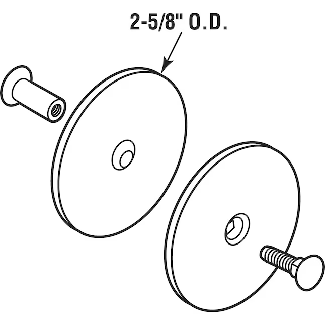 Gatehouse 2-1/4-in W x 2-5/8-in H Satin Door Reinforcer Bore Hole Cover