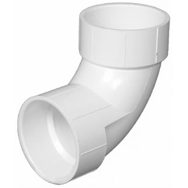 Charlotte Pipe 3-in PVC DWV Schedule 40 Hub x Hub 90 Degree Elbow for Non-Potable Water