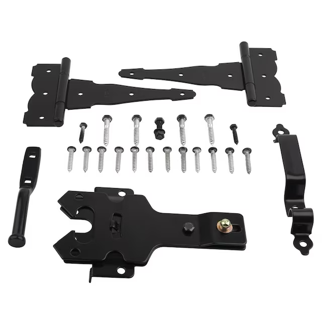 National Hardware 8-in Black Gate Hardware Kit