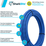 SharkBite 1/2-in x 100-ft Blue PEX-B Pipe