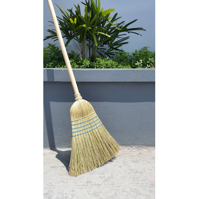 Project Source 14-in Corn Multi-surface All-purpose Upright Broom