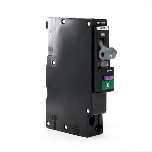 Square D QO 20-amp 1-Pole Combination Arc Fault Plug-on Neutral Circuit Breaker