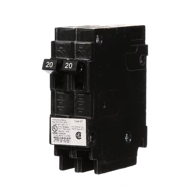 Siemens QT 20-amp/20-amp 1-Pole Tandem Circuit Breaker