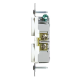 Eaton 20-Amp 125-volt Commercial Duplex Outlet, White