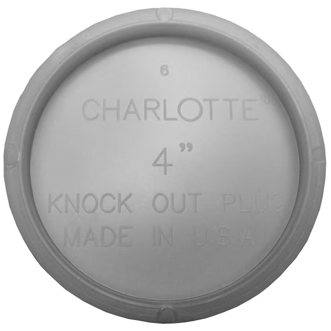 Charlotte Pipe 4-in x 4-in PVC DWV Test Cap with Spigot and Hub Connections - NSF Safety Listed