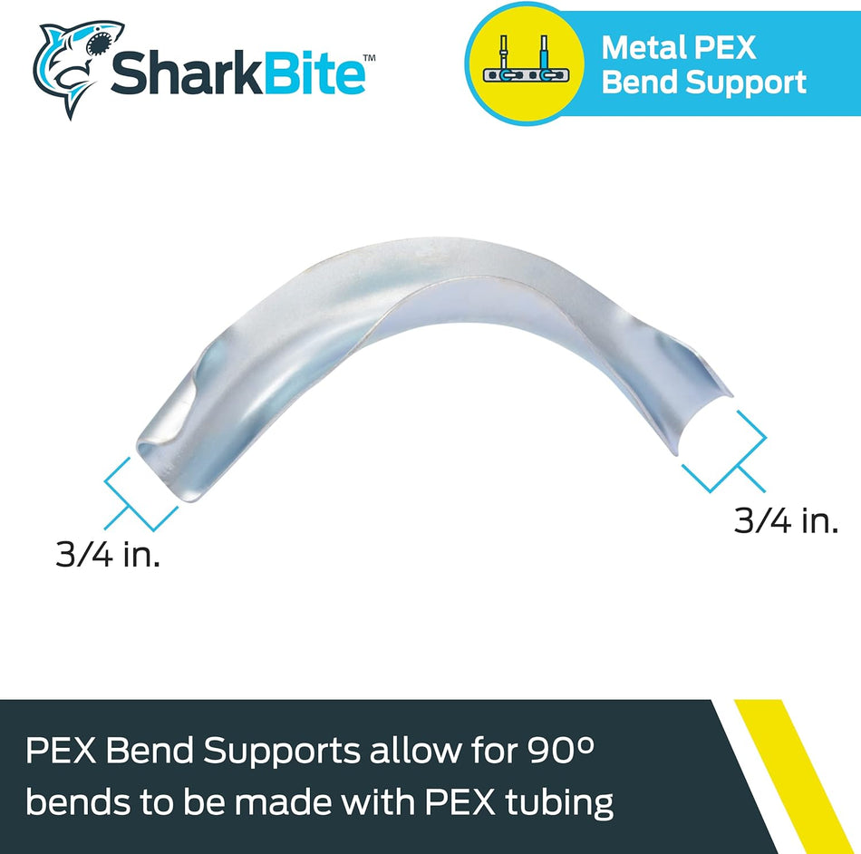 Soporte de curvatura Pex de acero SharkBite de 3/4 pulg. a 3/4 pulg. de diámetro