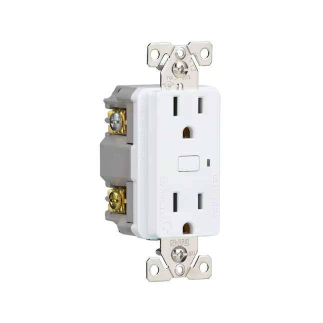 Eaton Wi-Fi Smart 15-Amp 125-volt Tamper Resistant Residential Decorator Smart Outlet, White