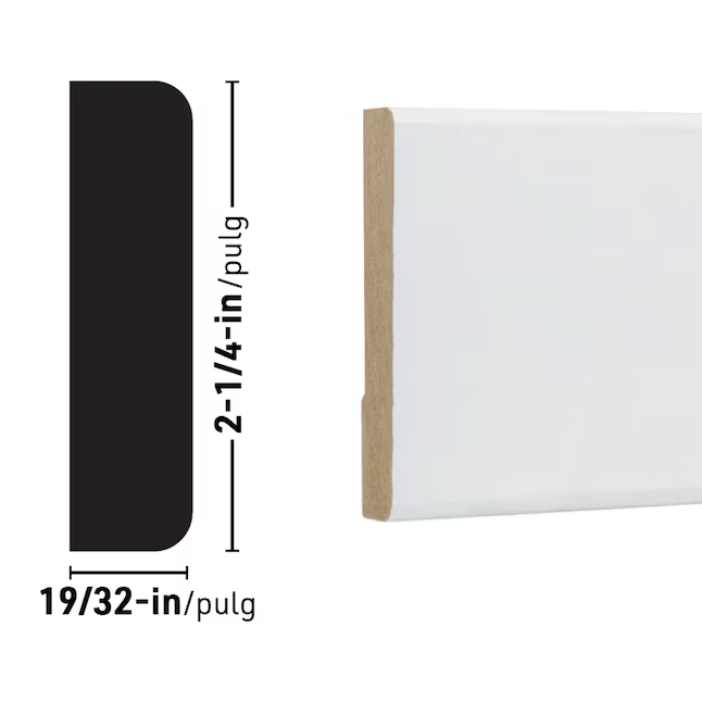 RELIABILT 9/16-in x 2-1/4-in x 10-ft Primed MDF 473 Casing