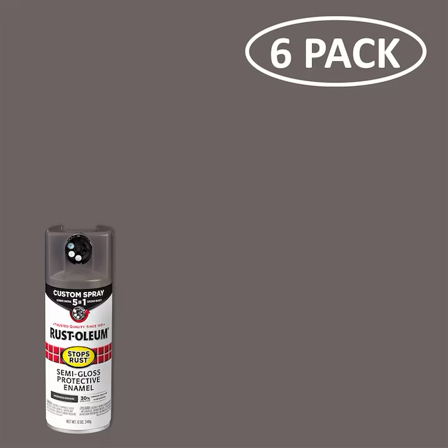 Rust-Oleum Stops Rust Custom Spray 5-in-1 6er-Pack seidenglänzende eloxierte Bronze-Sprühfarbe (Nettogewicht: 12 oz)