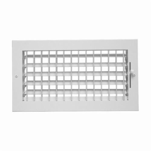 AirMate® - Registro de rejilla de pared lateral, deflexión única con hoja ajustable, 10 in x 8 in