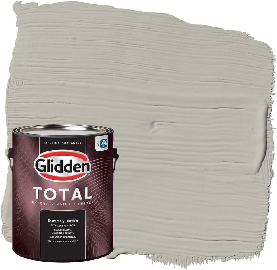 Glidden Total Exterior Paint &amp; Primer semibrillante, Ghost Writer 