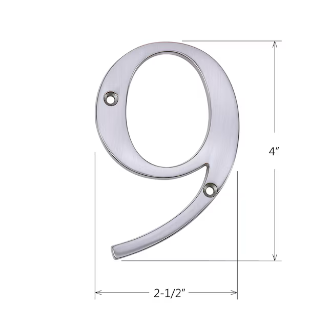 Número de níquel satinado RELIABILT de 4 pulgadas