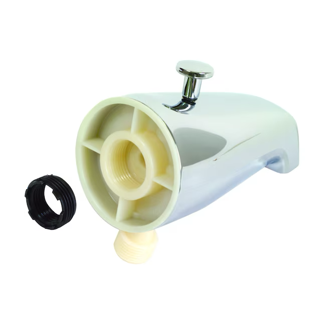 EZ-FLO Chrome Universal Fit Bathtub Spout with Diverter