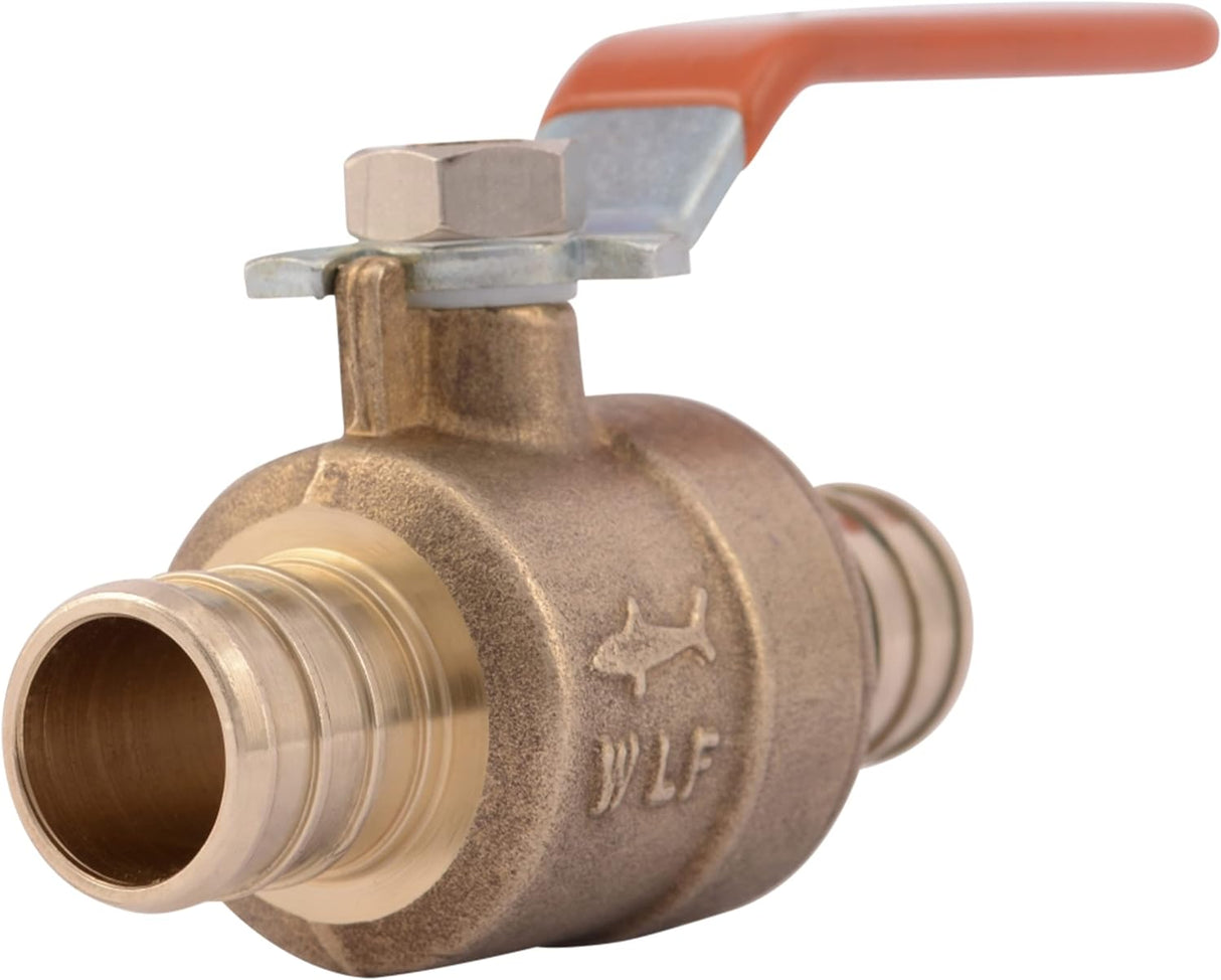 SharkBite 1/2 in. Brass Crimp Ball Valve with Drain / Vent