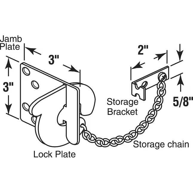 Gatehouse Brass-plated Texas Security Bolt