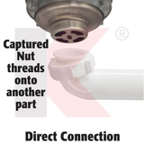 Conector de rama de conexión directa Keeney de PVC de 1-1/2 pulgadas, salida de 7/8 pulgadas de diámetro exterior