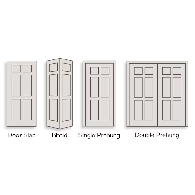 RELIABILT 6-panel Textured Hollow Core Primed Molded Composite Slab Door with Lockset Bore