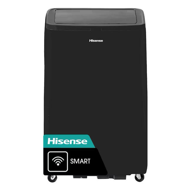 Hisense 10000-BTU DOE (115-Volt) Grey Vented Wi-Fi enabled Portable Air Conditioner with Remote Cools 450-sq ft