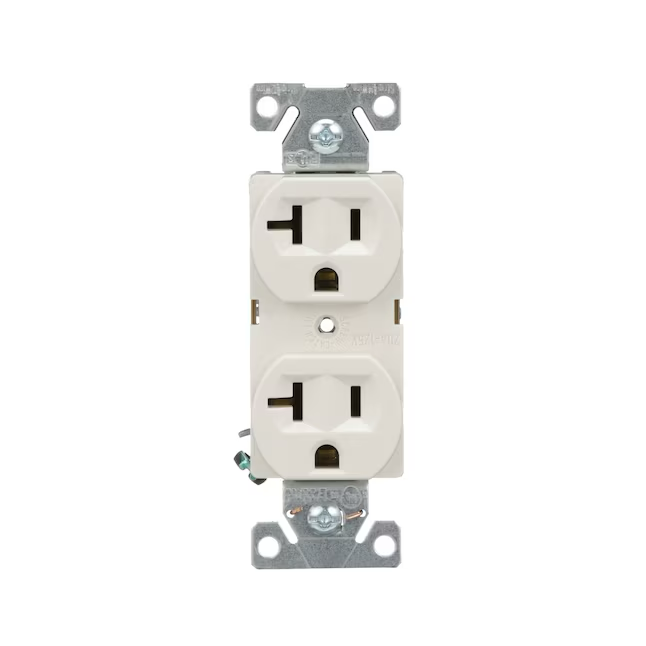 Eaton 20-Amp 125-volt Commercial Duplex Outlet, Light Almond