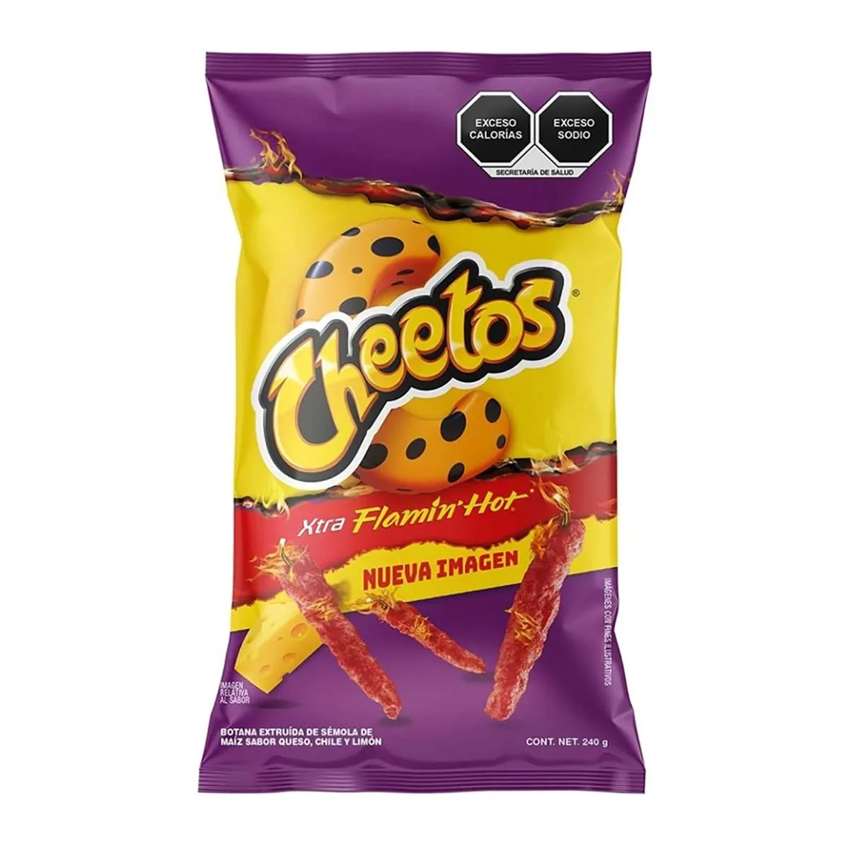 Papas fritas Cheetos Xtra Flamin Hot (240 g)