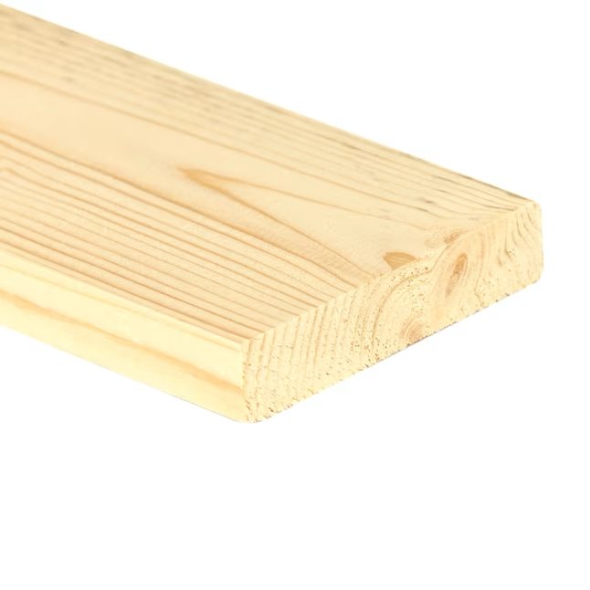 RELIABILT Tablero de madera blanca n.° 2 sin terminar de 1 pulg. x 4 pulg. x 6 pies 