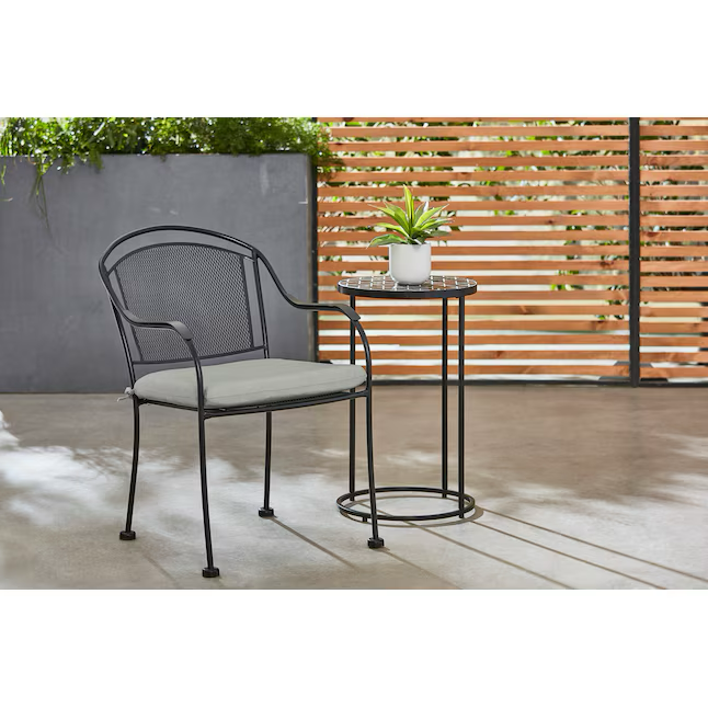 Origin 21 18-in x 19-in Gray Solid Patio Chair Cushion