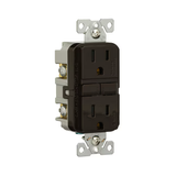 Eaton 15-Amp 125-volt Tamper Resistant GFCI Residential Decorator Outlet, Brown