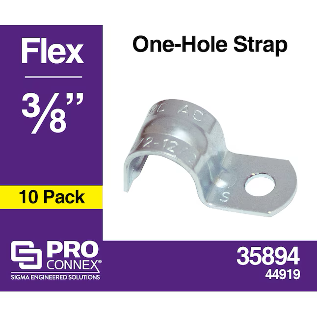 Sigma ProConnex 3/8-in Flexible Steel One-hole Strap Conduit Fittings (10-Pack)