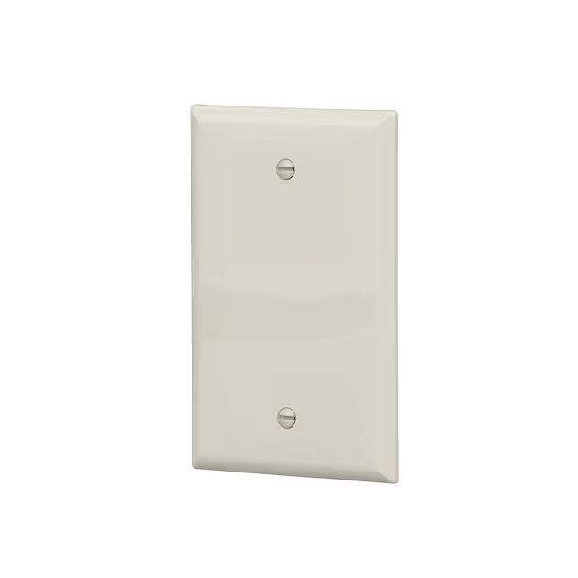 Eaton 1-Gang Midsize Light Almond Polycarbonate Indoor Blank Wall Plate