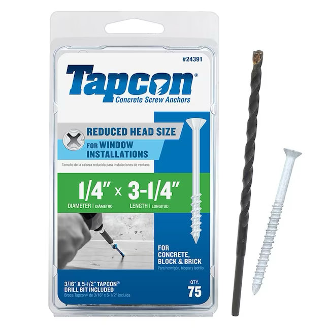 Tapcon 1/4-in x 3-1/4-in Concrete Anchors (75-Pack)