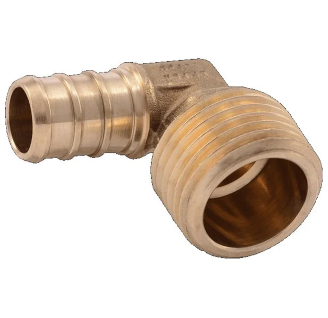 SharkBite 1/2 in. x 1/2 in. MNPT Brass Crimp Adapter Elbow