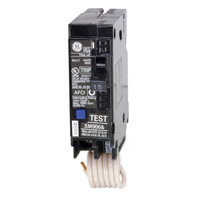 GE Q-Line THQL 15 Ampere 1-poliger Kombinations-Lichtbogenfehler-Leistungsschalter